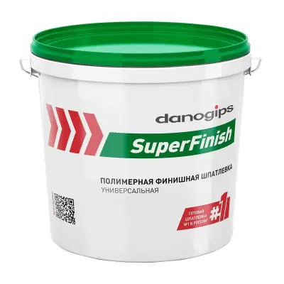 Шпатлевка финишная полимерная Danogips SuperFinish (Шитрок), 5кг