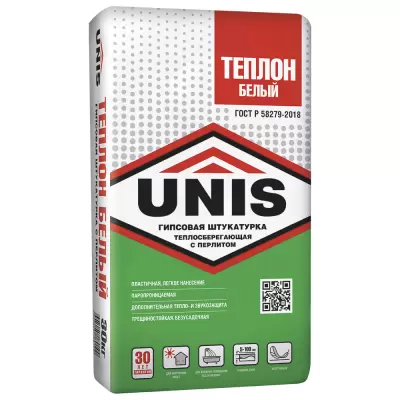 Unis Штукатурка гипсовая Теплон Белый 30 кг
